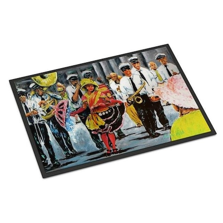 Carolines Treasures Carolines Treasures MW1224JMAT Dancing in the Streets Mardi Gras Indoor or Outdoor Mat; 24 x 36 in. MW1224JMAT